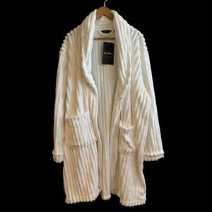Atelier Luxury Velvet White‎ Robe Size L Or XL #C